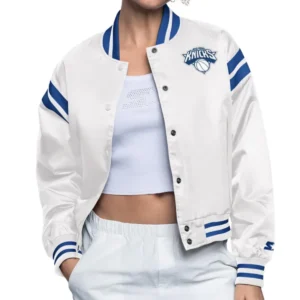 Womens ny knicks full count varsity jacket