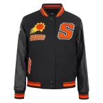 Phoenix Suns Women's Retro Classic Wool/Leather Jacket