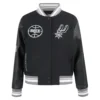 Womens san antonio spurs retro classic wool leather varsity jacket