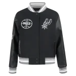 San Antonio Spurs Women's Retro Classic Wool/Leather Jacket