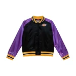 Los Angeles Lakers Women's Team 2.0 Satin Raglan Black/Purple Jacket