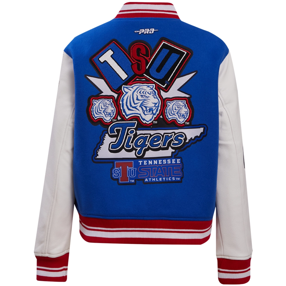Womens tennessee state tigers homecoming wool leather jacket