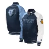 Youth memphis grizzlies navy satin varsity jacket