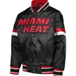 Miami Heat Youth Home Game Black Satin Jacket