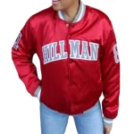 Hillman College Vintage Red Satin Jacket