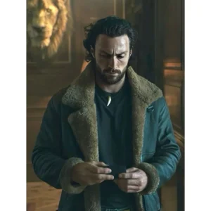 Aaron taylor johnson shearling jacket