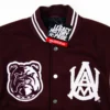 Alabama am university motto 30 wool leather varsity jacket maroon 3