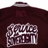 Alabama am university motto 30 wool leather varsity jacket maroon 4