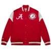 Alabama crimson tide cooperstown full snap satin varsity jacket 3