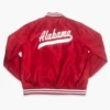 Alabama crimson tide vintage logo red bomber satin varsity jacket 1