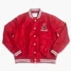 Alabama crimson tide vintage logo red bomber satin varsity jacket 2