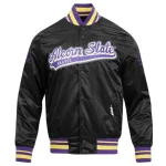 Alcorn State Braves Classic Full-Snap Navy Satin Jacket