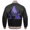 Alcorn state braves classic full snap satin jacket