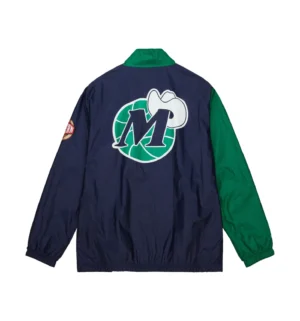 Arched retro lined windbreaker dallas mavericks 1