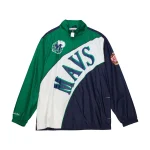 Dallas Mavericks Arched Retro Navy/Green Satin Jacket
