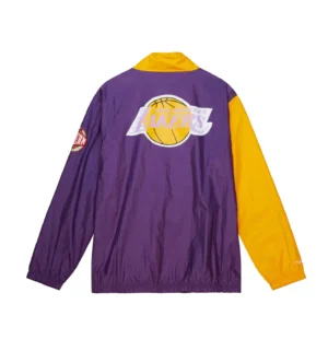 Arched retro lined windbreaker los angeles lakers 1
