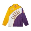 Arched retro lined windbreaker los angeles lakers