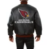 Arizona cardinals real leather black varsity jacket 2