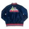 Arizona wildcats script retro navy satin varsity jacket 3