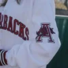 Arkansas razorbacks white satin varsity jacket 3