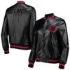 Atlanta united fc the wild collective womens black polyester varsity jacket 2