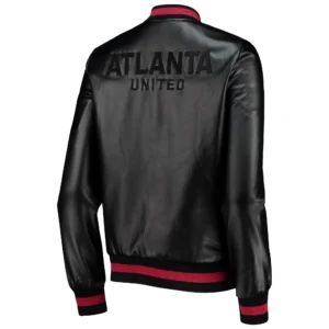 Atlanta united fc the wild collective womens black polyester varsity jacket
