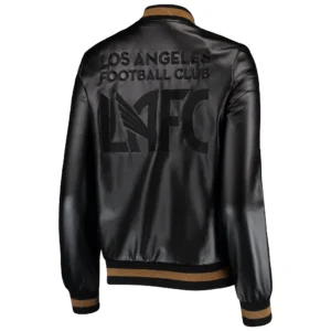 Atlanta united fc the wild collective womens black polyester varsity jacket 4
