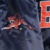 Auburn tigers enforcer full snap satin varsity jacket navy 3