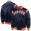 Auburn tigers enforcer full snap satin varsity jacket navy 4