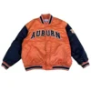 Auburn tigers orange navy satin varsity jacket