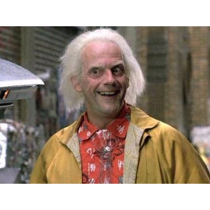 Back to the future christopher lloyd yellow coat