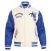 Baltimore colts retro classics wool leather cream varsity jacket