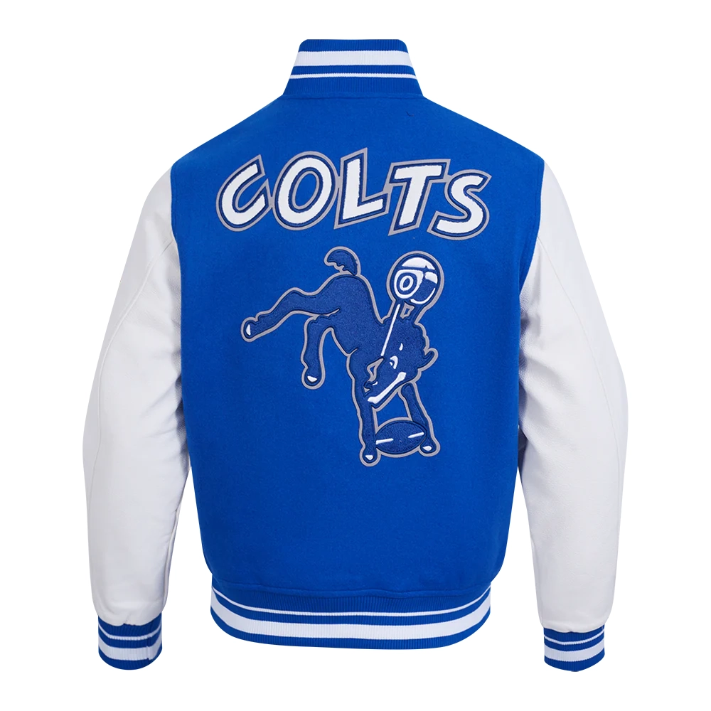 Baltimore colts retro classics wool leather royal varsity jacket