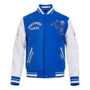 Baltimore colts retro classics wool leather varsity jacket