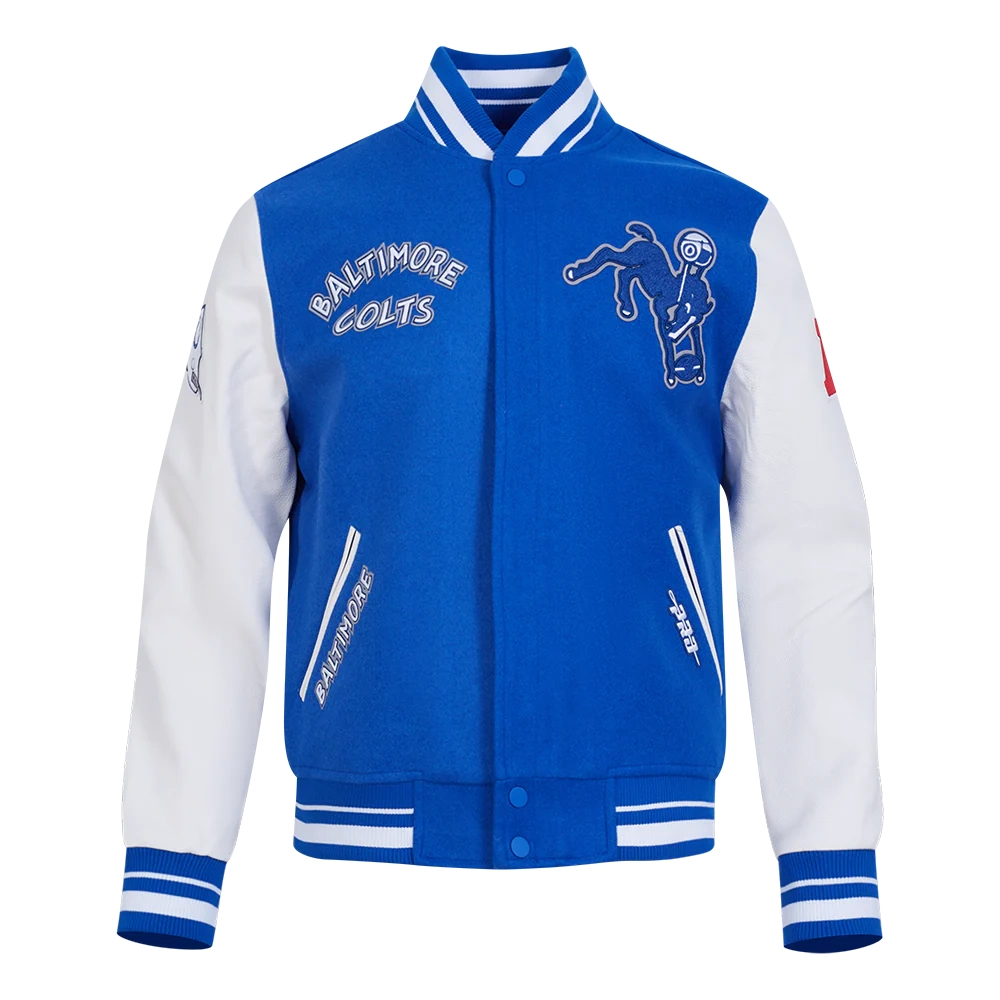 Baltimore colts retro classics wool leather varsity jacket