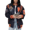 Baltimore polytechnic institute wool red satin varsity jacket