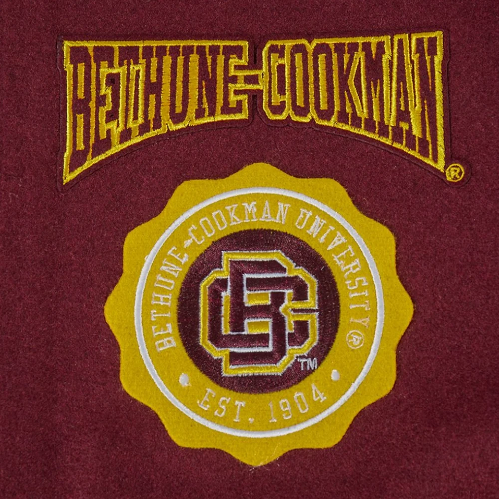 Bethunecookman wildcats classic maroon wool patch logo