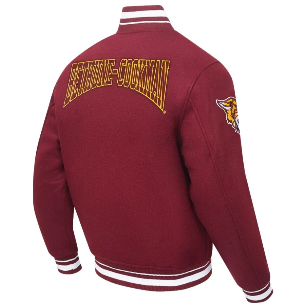 Bethunecookman wildcats classic maroon wool varsity jacket