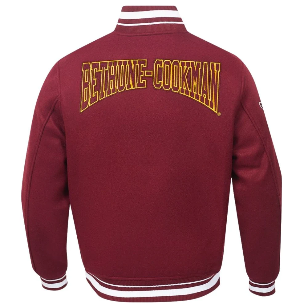 Bethunecookman wildcats classic wool maroon varsity jacket