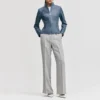 Blue womens magalie leather jacket