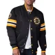 Boston bruins scout black satin varsity jacket 1