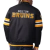 Boston bruins scout black satin varsity jacket 2
