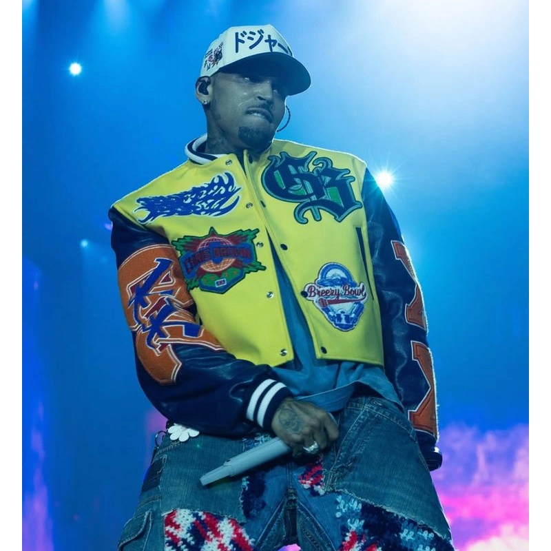 Breezy bowl chris brown letterman jacket