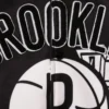 Brooklyn nets full snap black wool varsity jacket