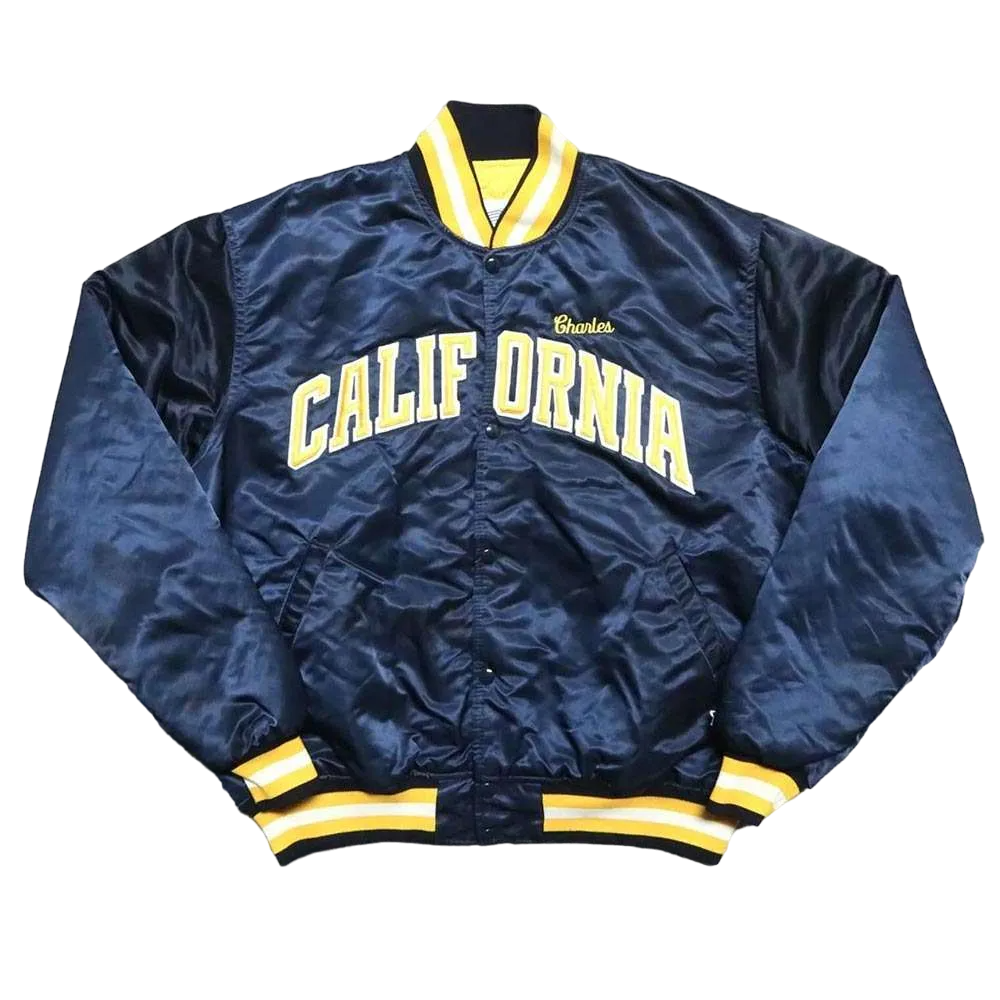 California golden bears 90s navy satin varsity jacket 4