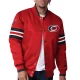 Carolina hurricanes starter scout red satin varsity jacket 1