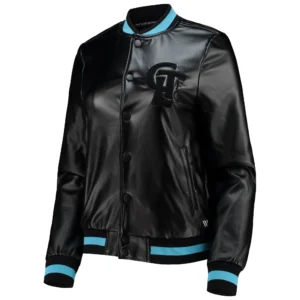 Charlotte fc the wild collective womens black polyester varsity jacket 1
