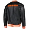 Chicago bears the wild collective metallic bomber black polyester varsity jacket 1
