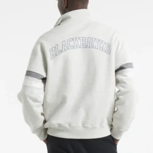 Chicago blackhawks full zip fleece black jacket