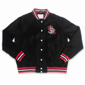 Cincinnati bearcats script bomber black satin varsity jacket 1